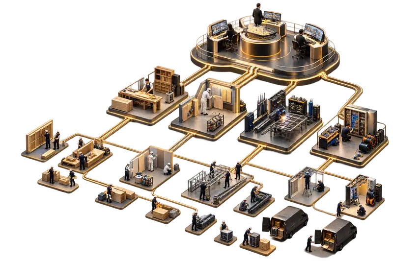 Delivery network — isometric illustration